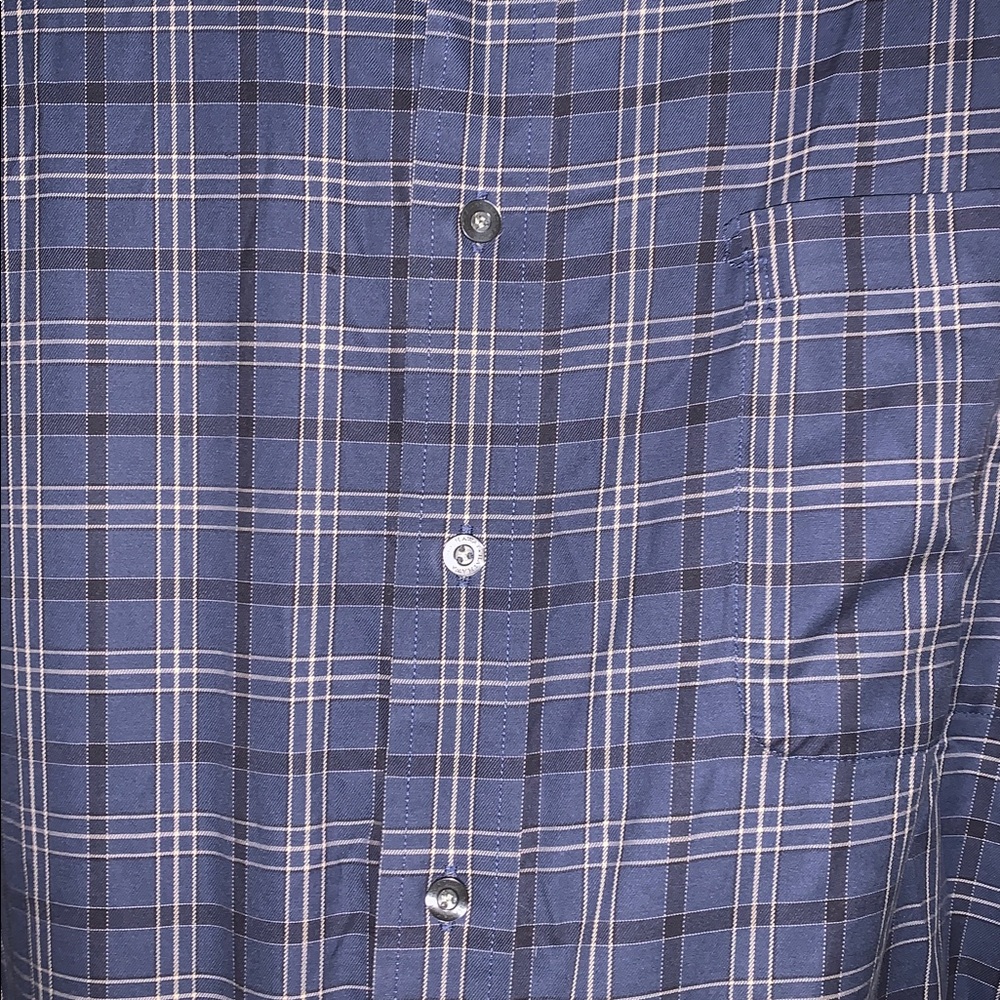 Hathaway Blue Plaid Button-Down Shirt xxl - Picture 3 of 11